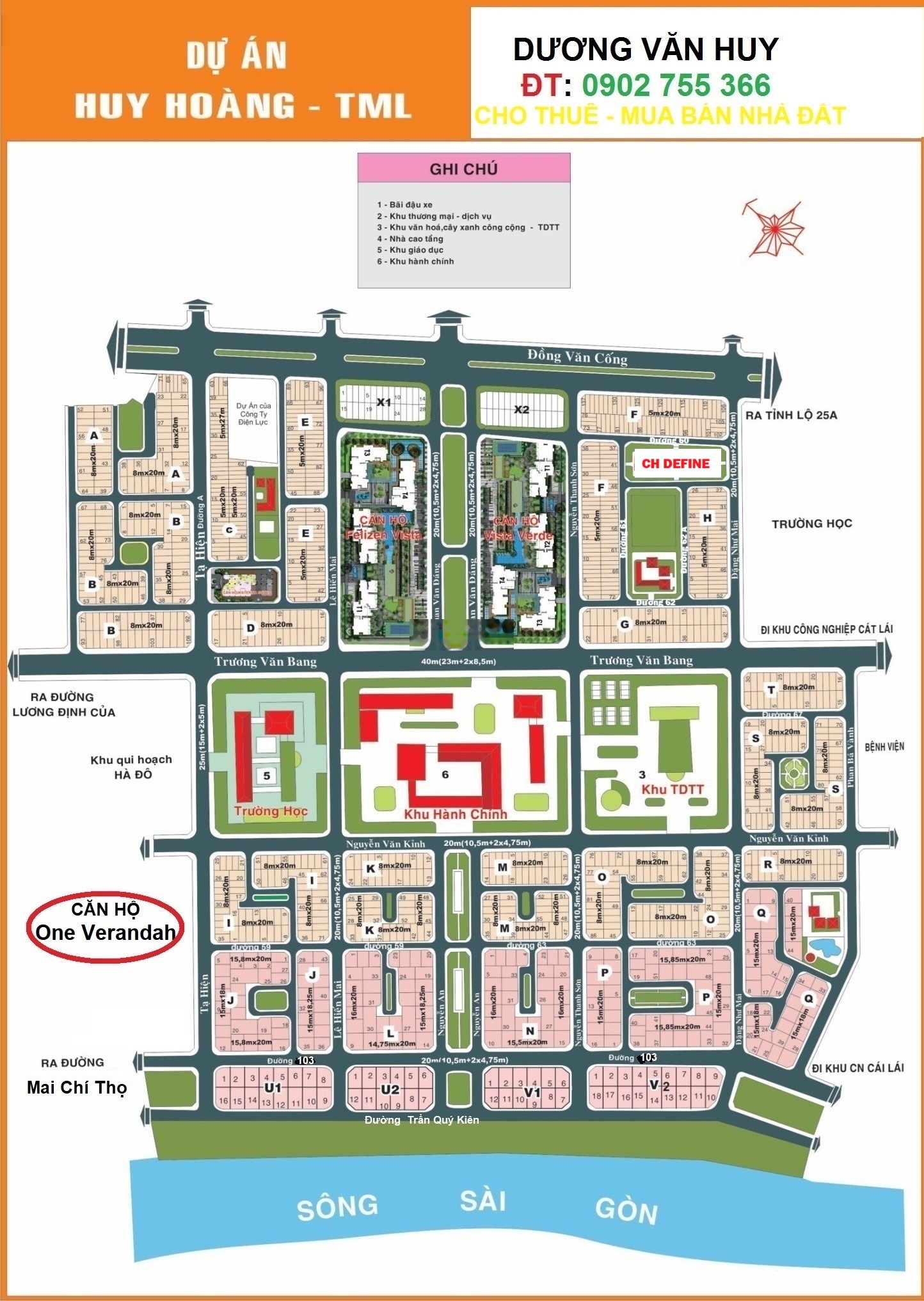 Nhượng đất Biệt Thự khu Huy Hoàng Quận 2