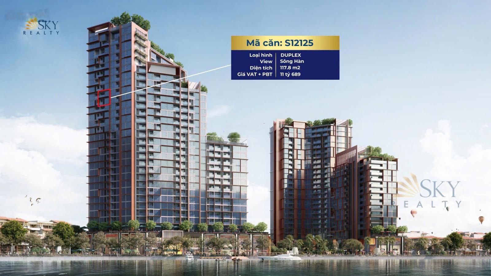 Chỉ từ 83 tr/m2 sở hữu căn duplex phiên bản giới hạn mặt trực diện sông Hàn - Giá gốc chủ đầu tư