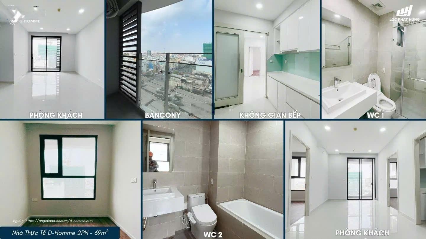 Bán căn hộ D - Homme Quận 6, 70m2, 2PN 2WC hướng Đông, giá tốt 5.2 tỷ, LH 0905555635