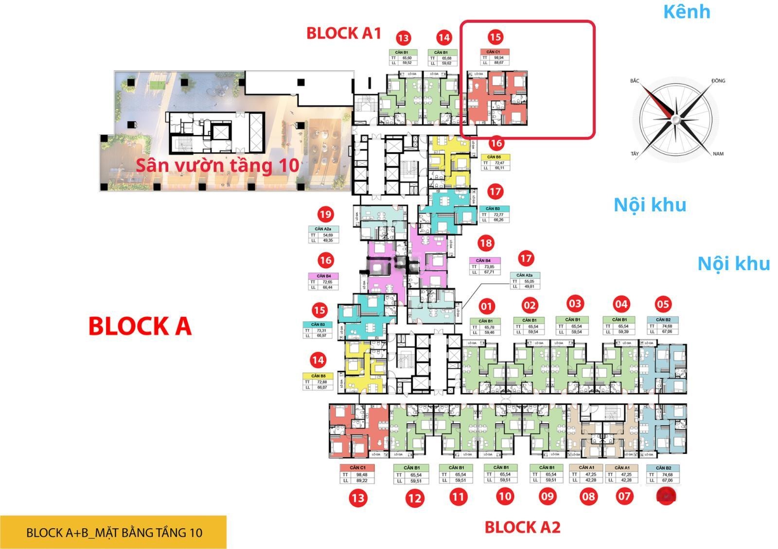 Rổ hàng vip căn góc hoa hậu 3PN3WC 99m2 tầng sân vườn có view kênh và view nội khu siêu đẹp