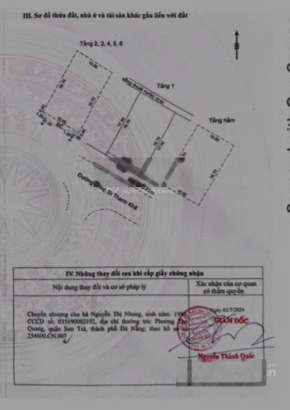 Bán toà căn hộ 7 tầng mặt tiền đường Dũng Sỹ Thanh Khê, Đà Nẵng