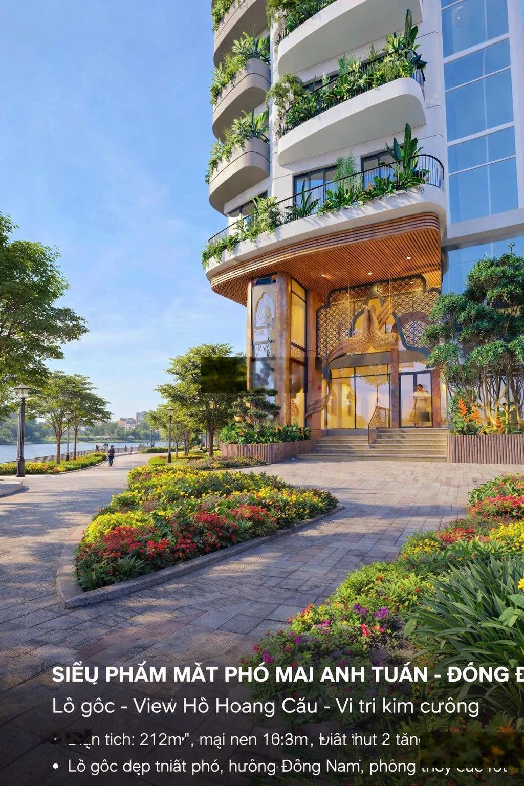 Bán nhà mặt phố Mai Anh Tuấn,Lô góc View hồ-Kinh doanh-Ở VIP-DT225m 4 tầng-MT12m-Giá 115 Tỷ