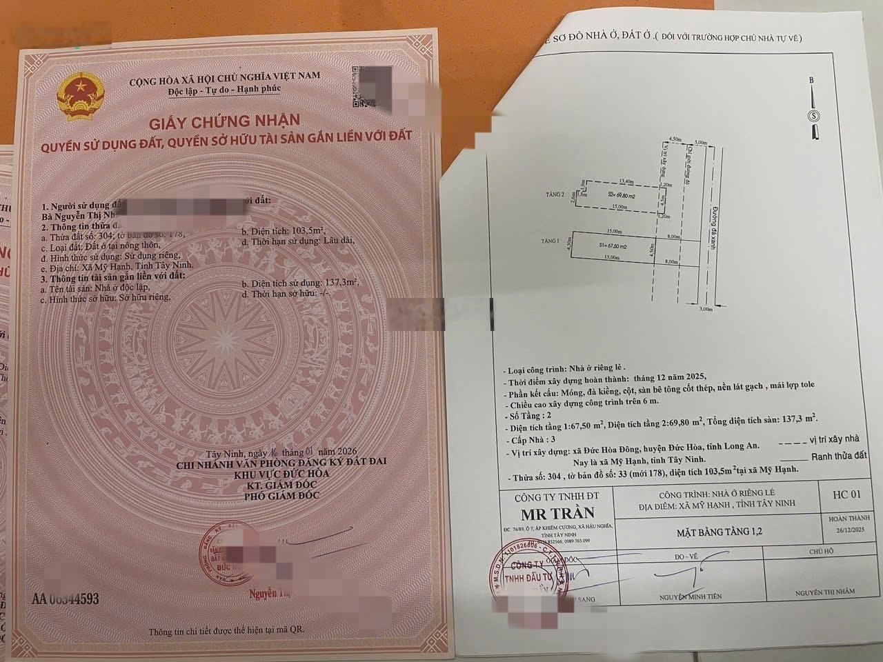 Bán nhà phố liền kề SHR diện tích khủng giá rẻ, 137m2, 4PN, 3WC giá: 2,550 tỷ