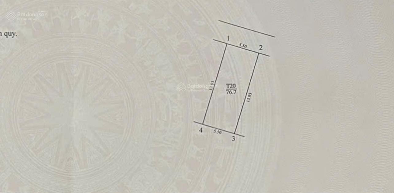 Bán đất 76m2 tại Xã Lệ Chi, Gia Lâm, Hà Nội, 55 triệu/m2