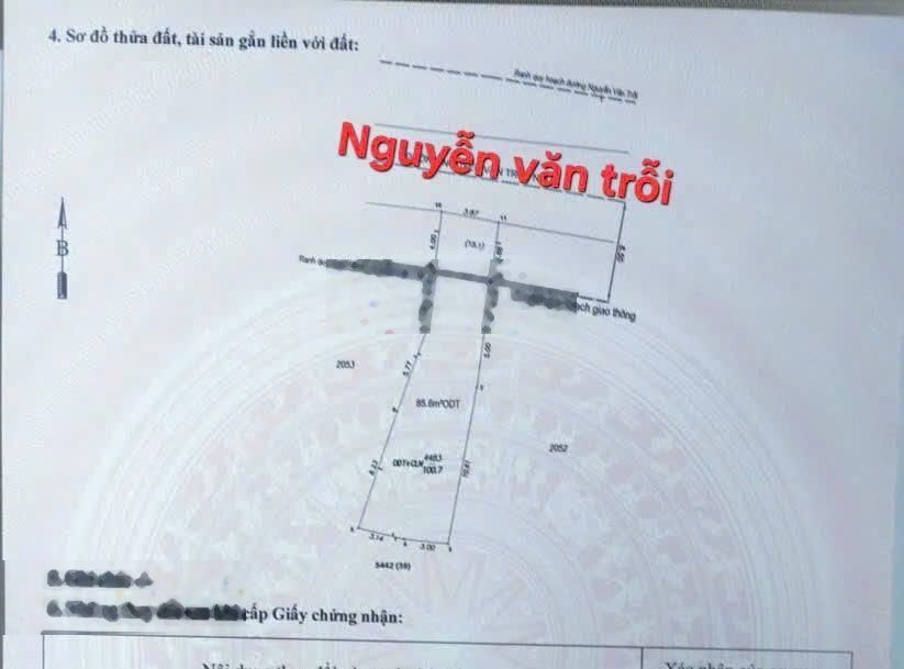 Đất mặt tiền đường Nguyễn Văn Trỗi, phường Dĩ An, TP Dĩ An