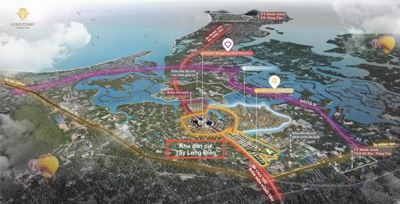 Bán đất nền khu dân cư Tây Long Điền, giá từ 25 triệu/m2. Chỉ 57 nền