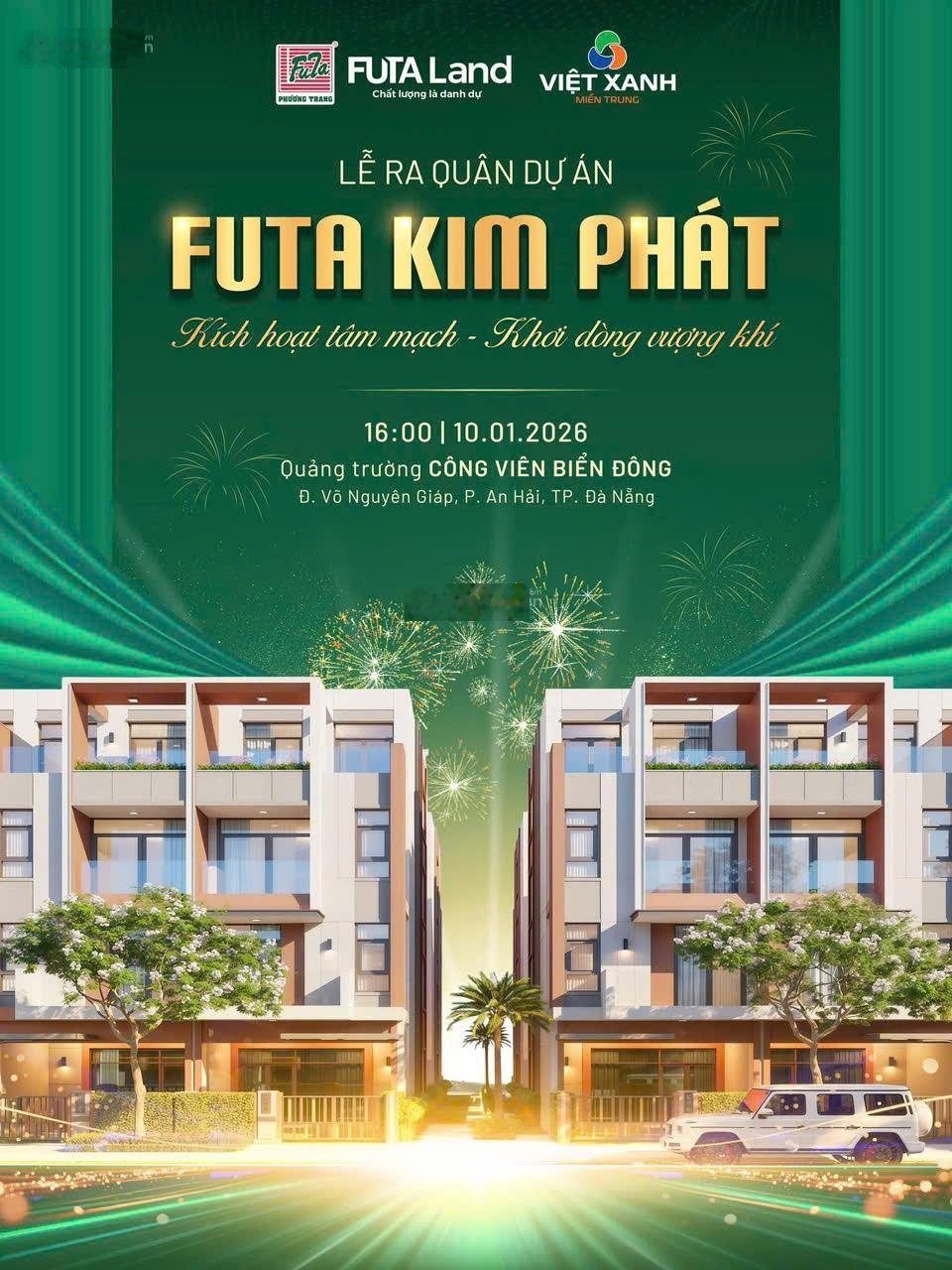 Shophouse Futa Kim Phát - C5 Phương Trang Đà Nẵng, mặt tiền kinh doanh vàng, ân hạn gốc 5 năm