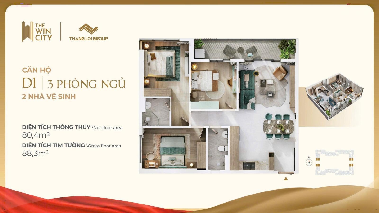 Bán gấp căn hộ The Win City, 30 triệu/m2, 35.3 m2, Đức Hòa Hạ, Long An