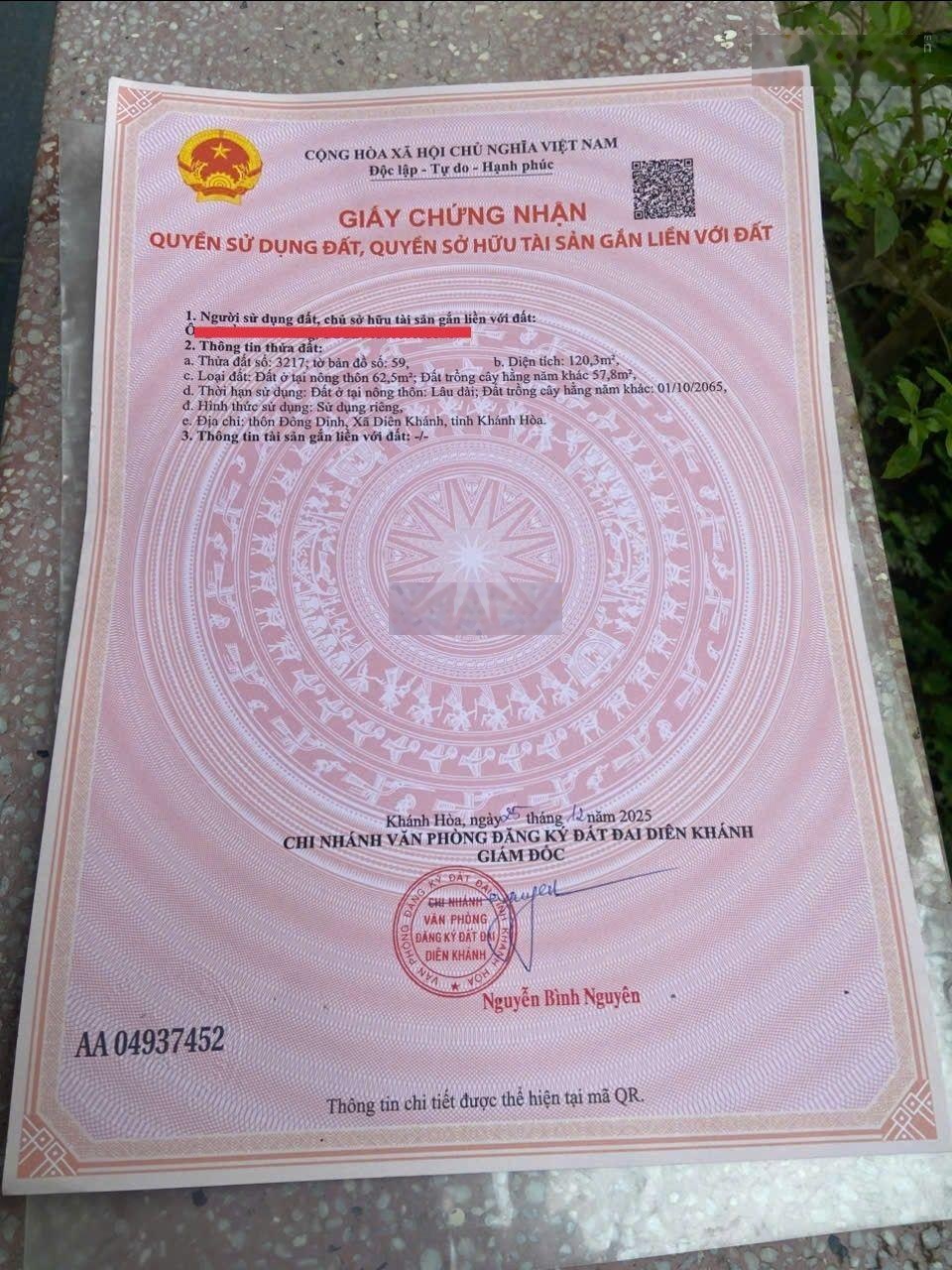 Bán Lô Đất Ngay TĐC Diên Toàn-Diên Khánh , Khánh Hòa