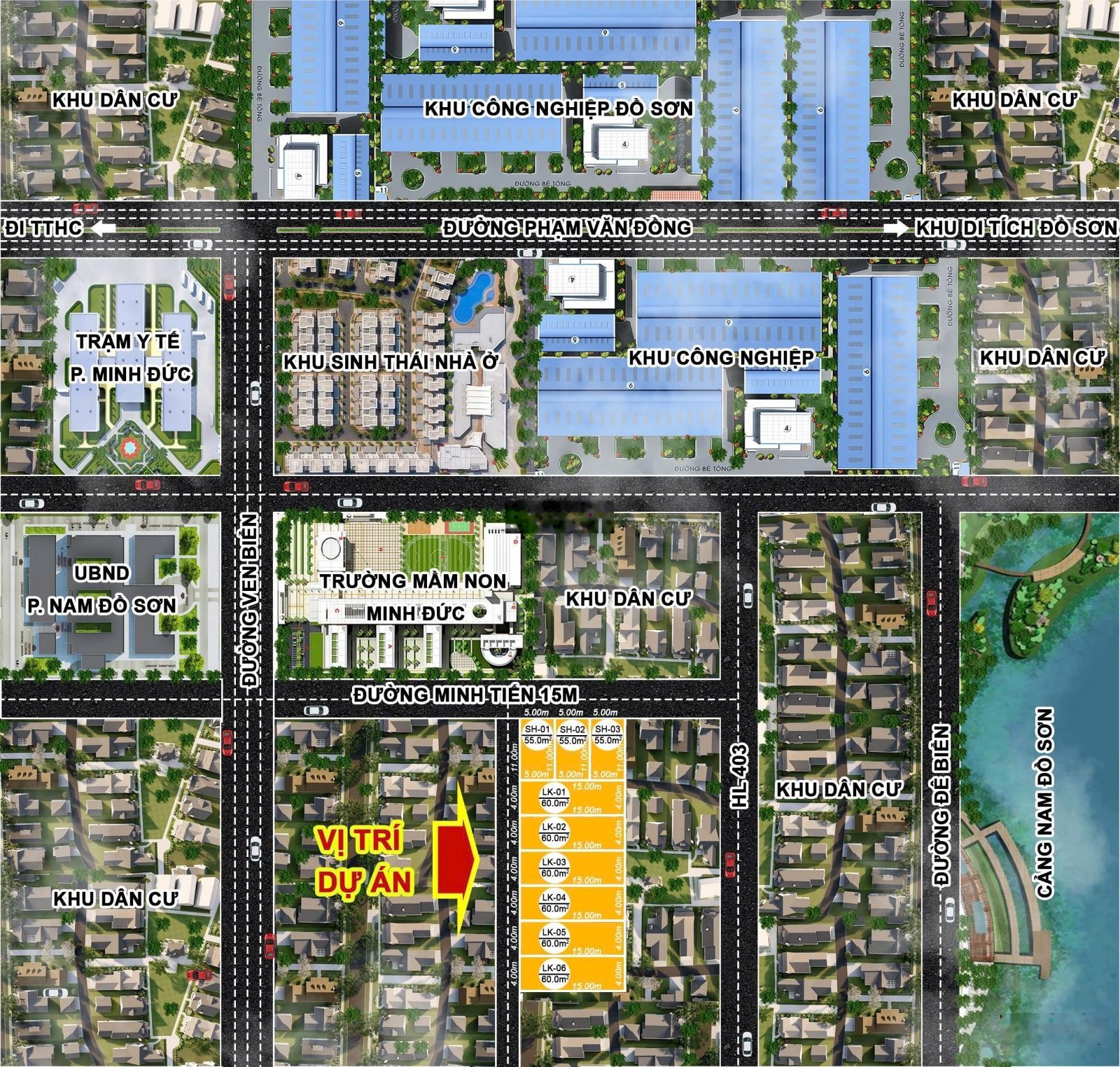 Bán đất mặt đường Minh Tiến Đồ Sơn Hải Phòng. Duy nhất 9 lô F0 chưa qua đầu tư