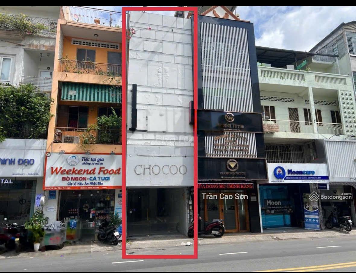 Cho thuê nhà 214 Võ Văn Tần, Q3. DT:42m2 + 3T (đoạn 2 chiều KD tốt). Giá 35 tr/th LH 0908569794 Sơn