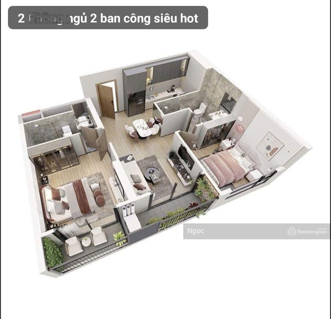 Bán 2pn2wc 62m tòa Gs5 có 2 ban công - nhà mới tinh vừa nhận tháng 1 - Giá 5,250 tỷ bao phí full đồ