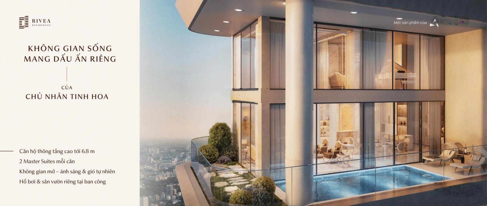 Sẵn Duplex VIP tại Rivea Residence Hoàng Mai, 100% có bể bơi trong nhà và định danh Slot để xe oto