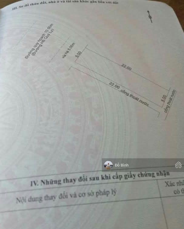 Bán lô đất đường 10m5 hồ quý ly - trục thông biển- kẹp đường luồn - rất đẹp