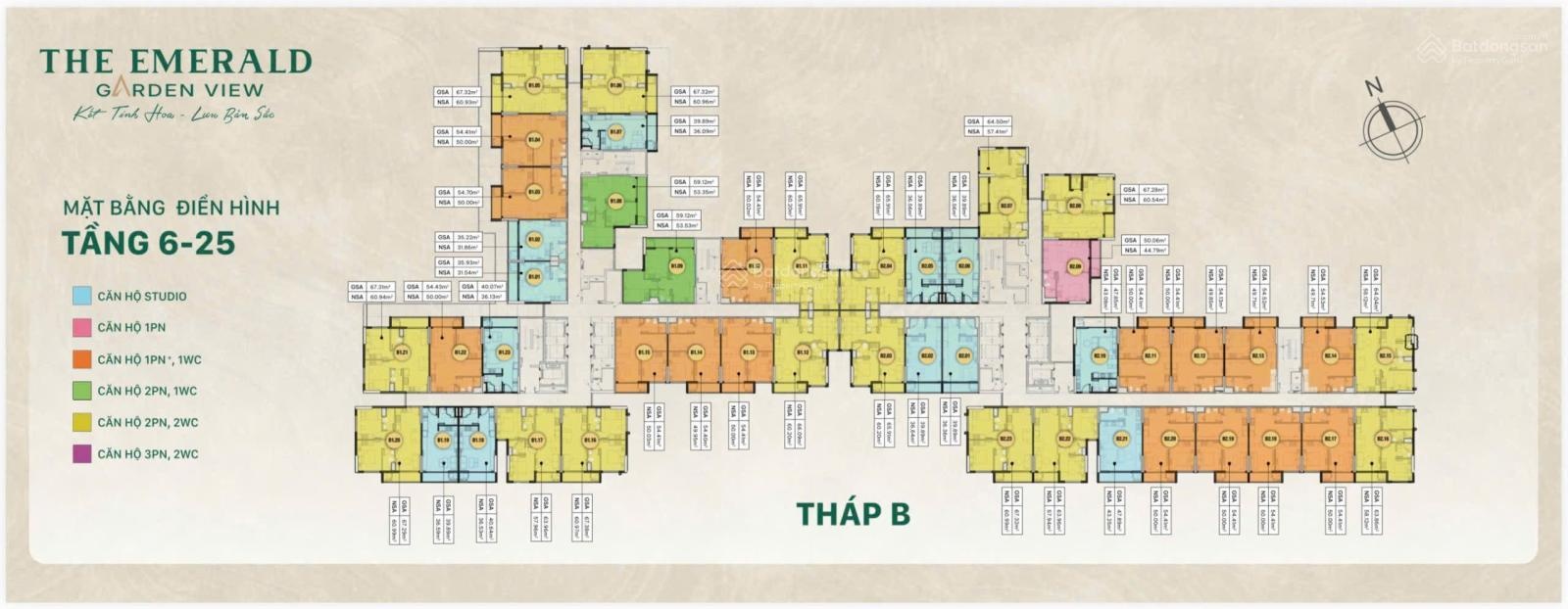 The emerald garden view - căn hộ xanh giữa lõi đô thị, giá chỉ từ 35tr/m2, tt nhẹ chỉ 0.5%/tháng