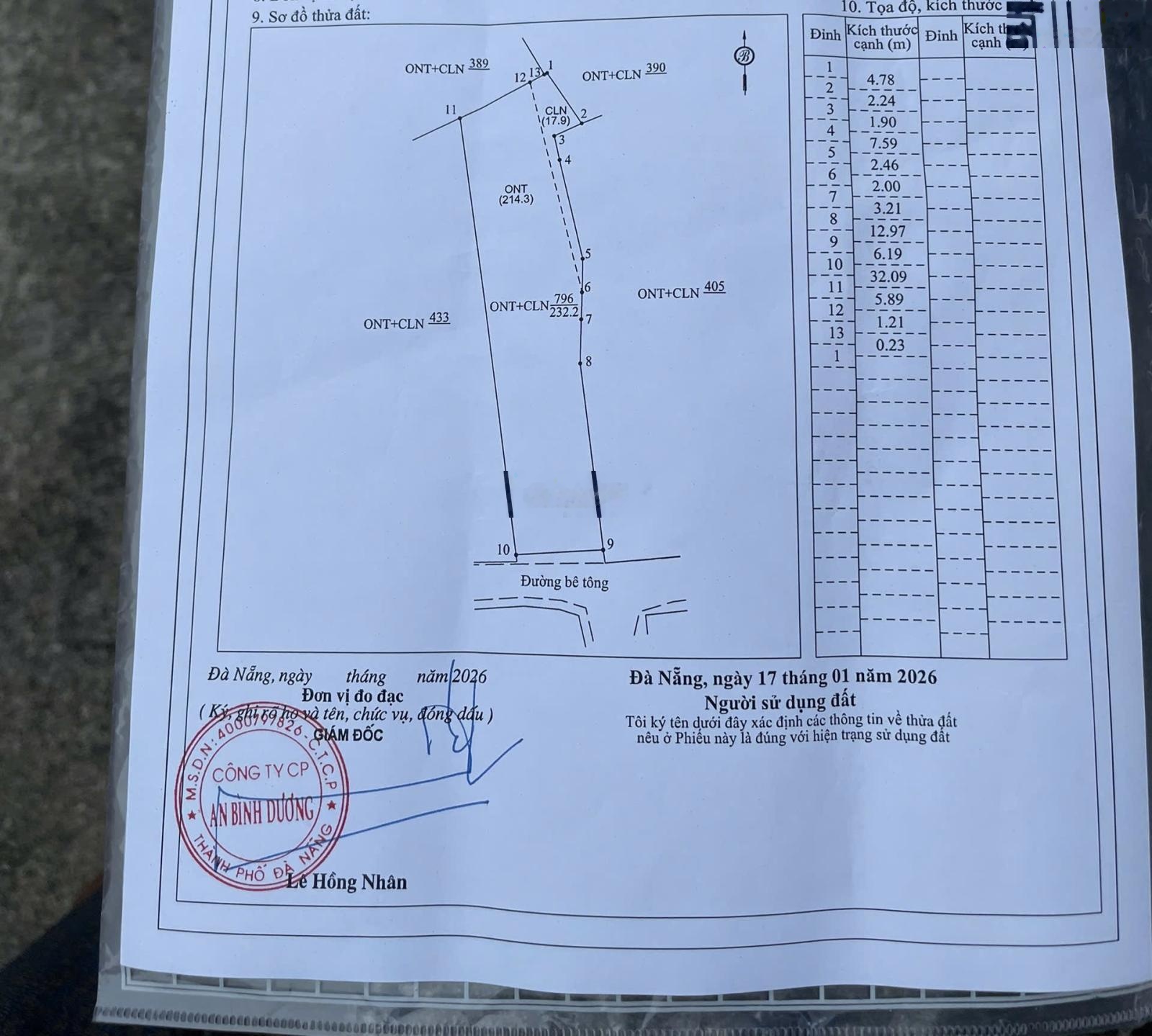 Đất biển Đà Nẵng hơn 1tỷ5 cho diện tích 232m2