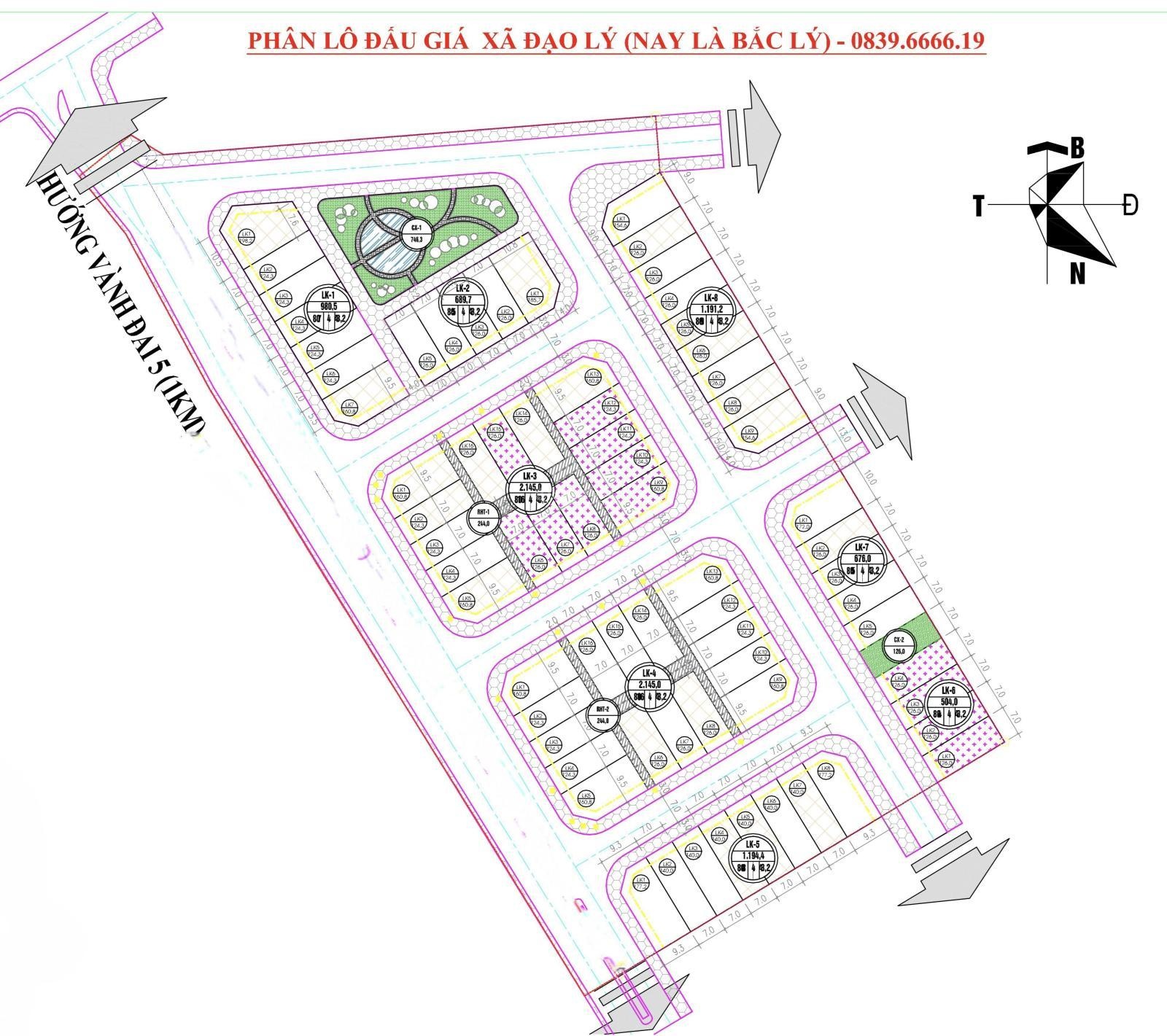 Đất Đấu giá Đạo Lý - Lý Nhân (nay là Bắc Lý)