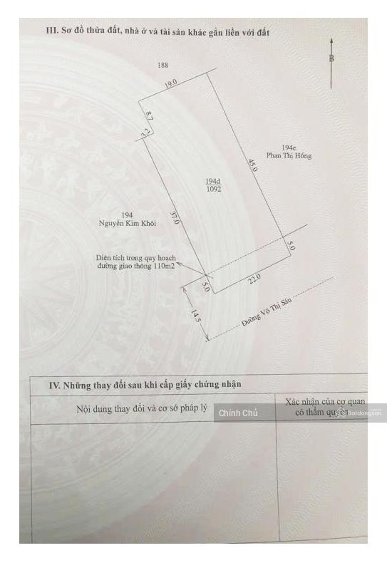 Bán gấp lô đất 1092 m², gần chợ phía nam chư sê mặt tiền đường võ thị sáu, tt chư sê, gia lai