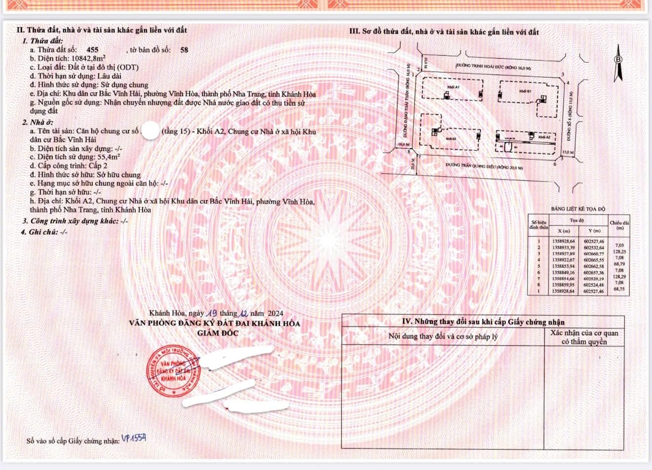 Bán rẻ căn góc DT 55,4m2, sẵn sổ đỏ, 2PN 2WC nội thất đẹp tại Hoàng Quân Nha Trang