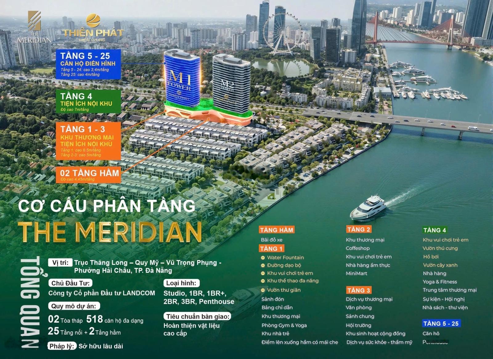 The Meridian Đà Nẵng căn hộ view trực diện pháo hoa Diff, sông Hàn & trung tâm Downtown