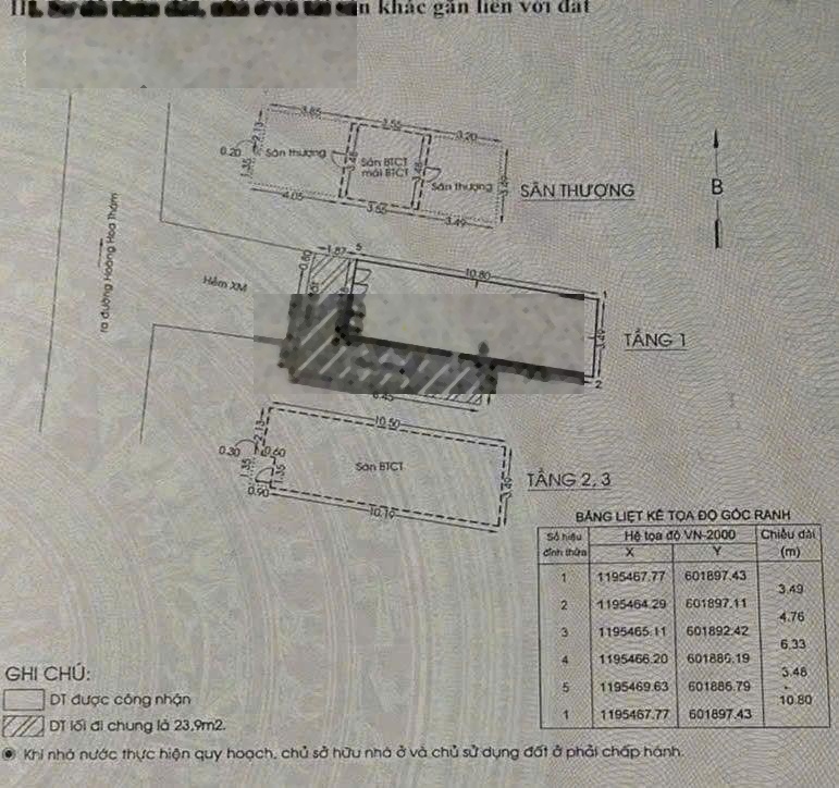 Ô tô đậu cửa - Hoàng Hoa Thám 3,5 x 11 vuông vức 4 tầng 5pn 5wc nhỉnh 8 đ