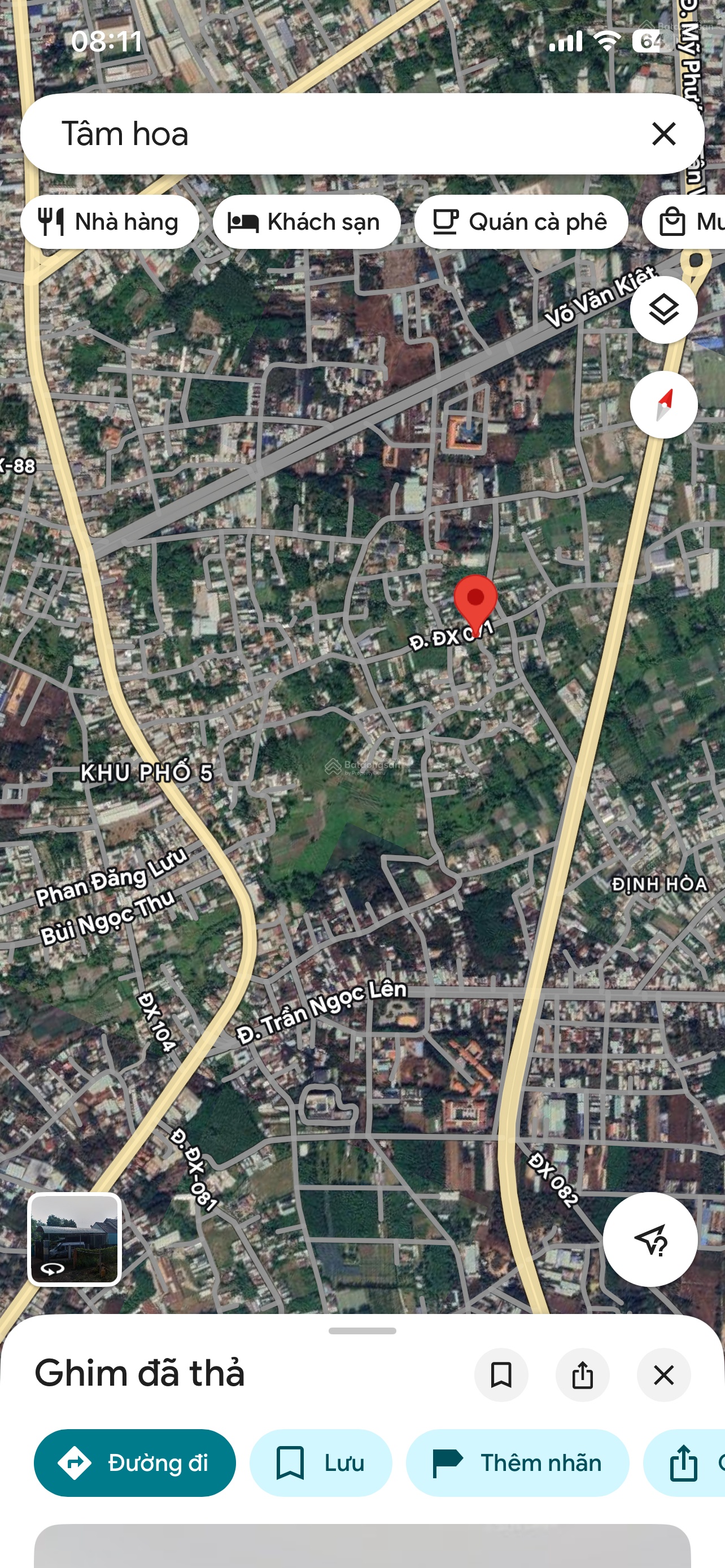 Lô góc 2 mặt tiền đường DX071 phường Định Hoà, phù hợp làm văn phòng, xây nhà vườn biệt thự