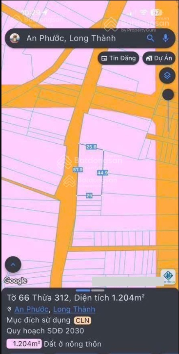 Chính chủ bán đất MT liên xã An Phước, Long Thành Gần KCN Amata 1,7 tỷ, 124.2m² full thổ cư, SR