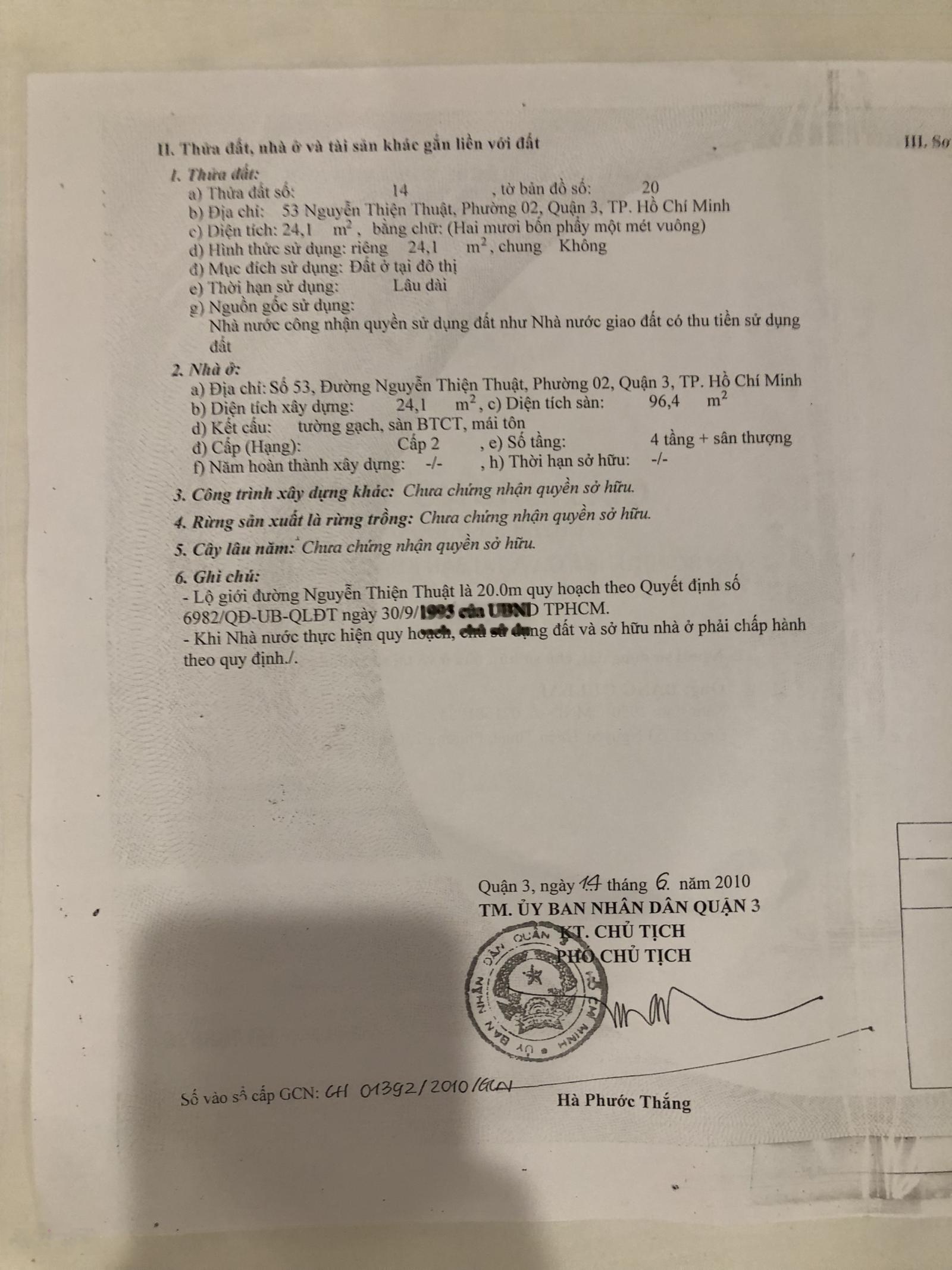 Bán Nhà Hẻm Xe Hơi 421/7 Sư Vạn Hạnh, Q. 10, DT 4,25 x 14m, giá 25 tỷ