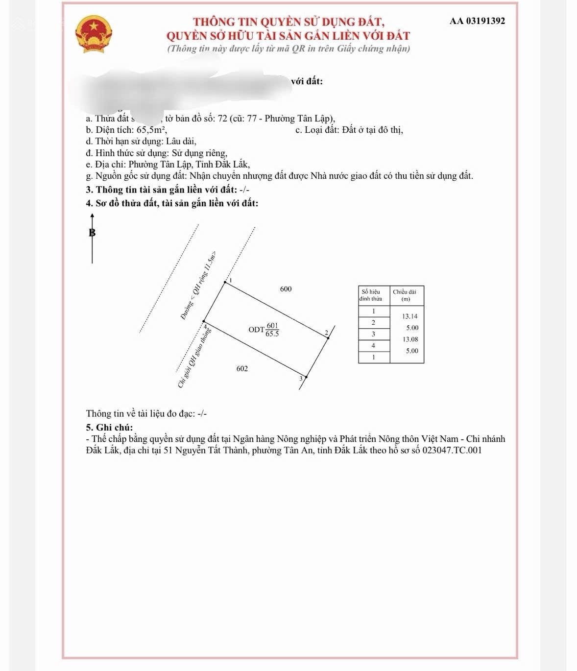 Bán Đất Lê Vụ, Tân Lập, Buôn Ma Thuột, 4,5 tỷ, 65,5m2 Hot!
