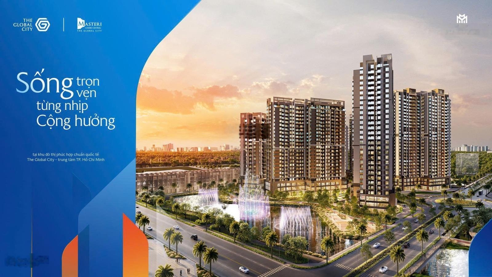 Masteri Cosmo Central - căn 1PN view nhạc nước tầng cao giá chỉ 6,4 tỷ