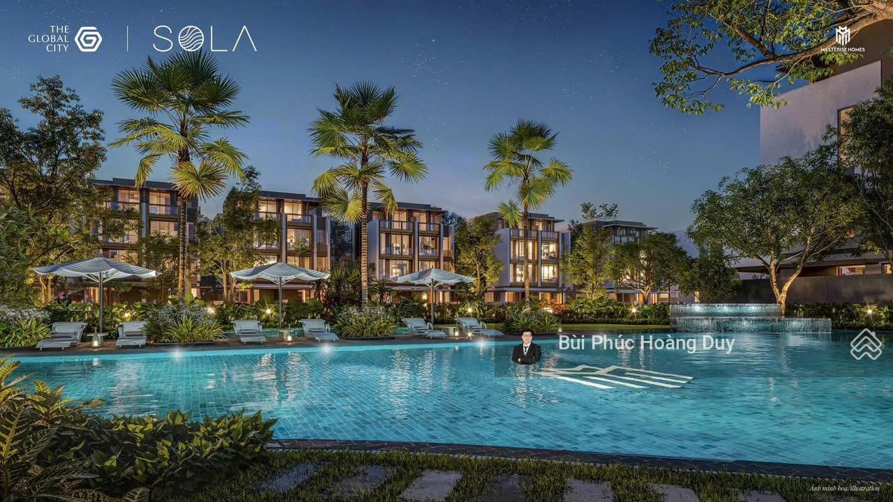 Cặp Biệt thự đối diện hồ bơi trung tâm khu Biệt thự Sola Đảo Ánh Dương - The Global City