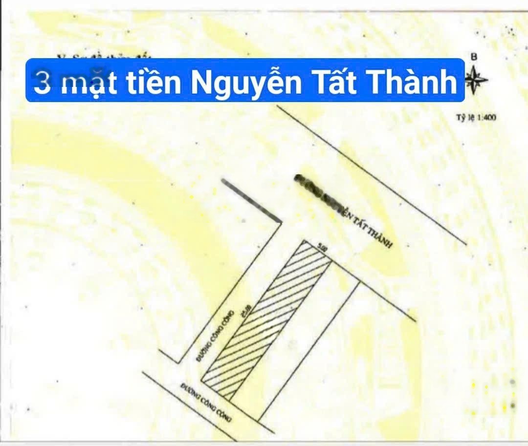 Hàng Hiếm , 3 mặt tiền đường Nguyễn Tất Thành . View biển , xây cao tầng - Diện tích 125m2