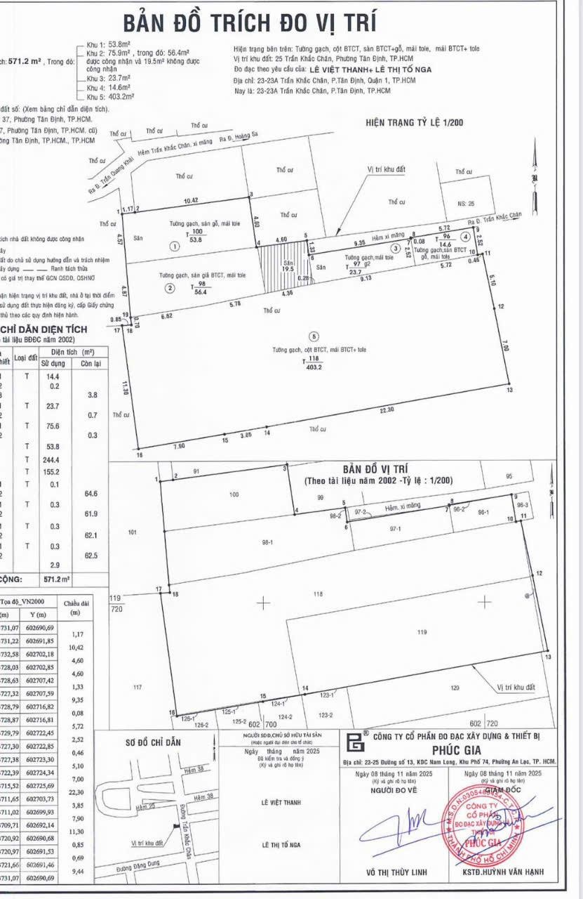 Bán nhà 2MT Trần Khắc Chân P.Tân Định Q1, DT 15x34m CN 572m CTXD 2 Hầm 12 Tầng Giá 350 Tỷ