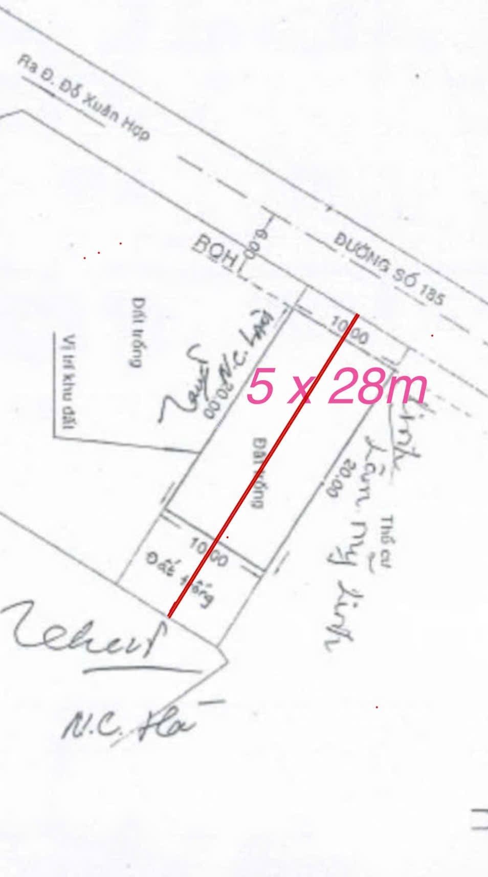 Chính chủ Bán nhà mặt tiền đường 185, phường Phước Long B, Q 9, 12m có vỉa hè, DT 140m: 5x28m