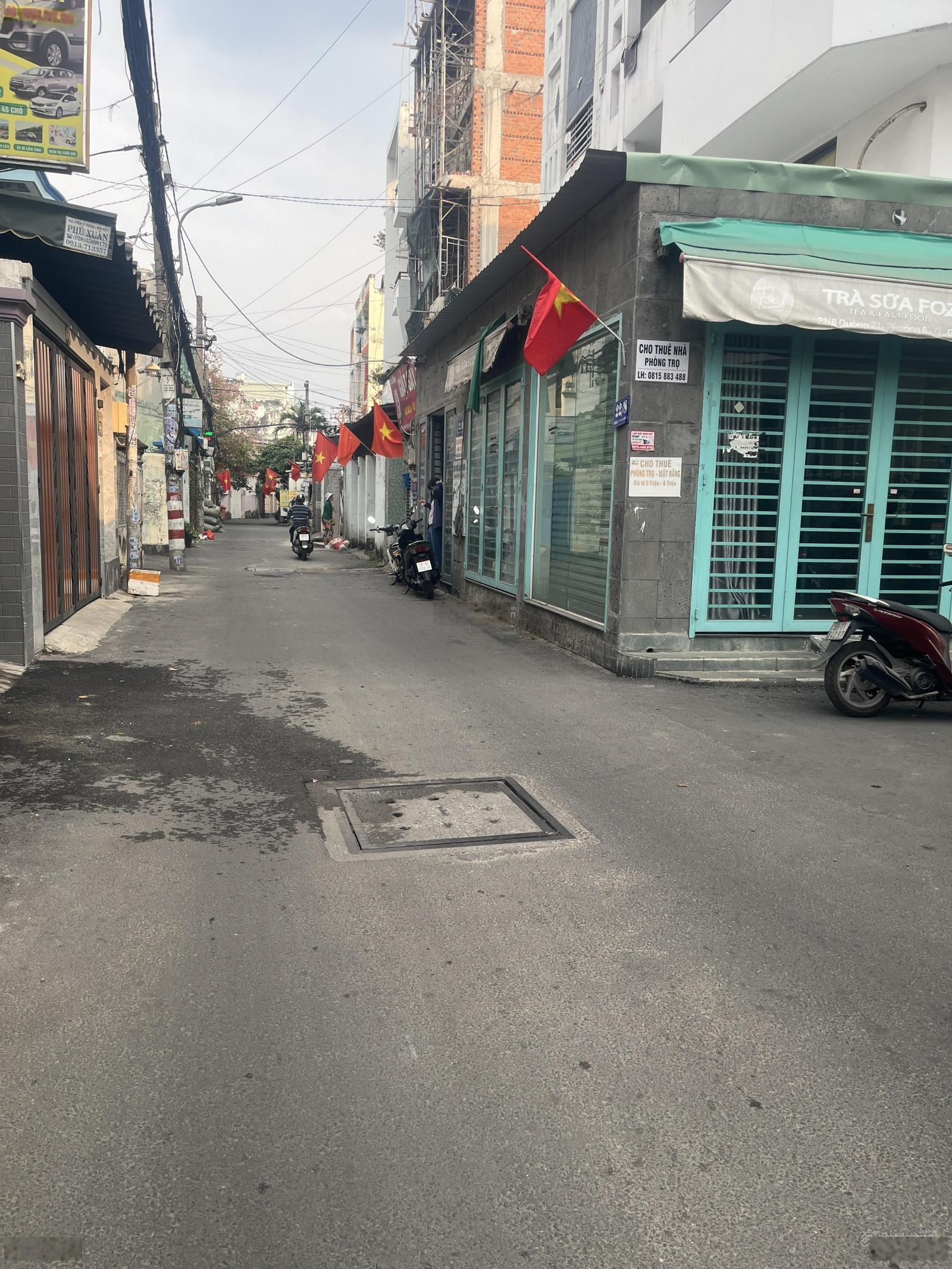 Bán căn hộ dịch vụ DT 11x20m đúc 5 tầng đường Số 21, phường 8, GV giáp Quang Trung giá 28 tỷ TL