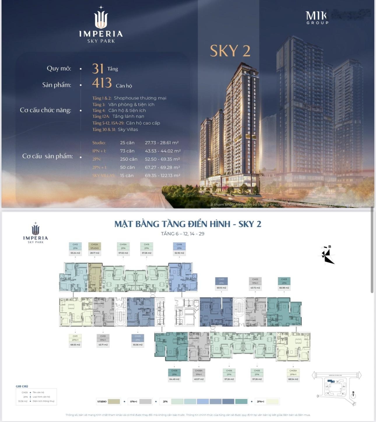 Mở Bán Căn Hộ Cao Cấp MIK An Khánh Đ1- Imperia Sky Park mặt ĐL Thăng Long và VD3.5;Gần VinSmart.