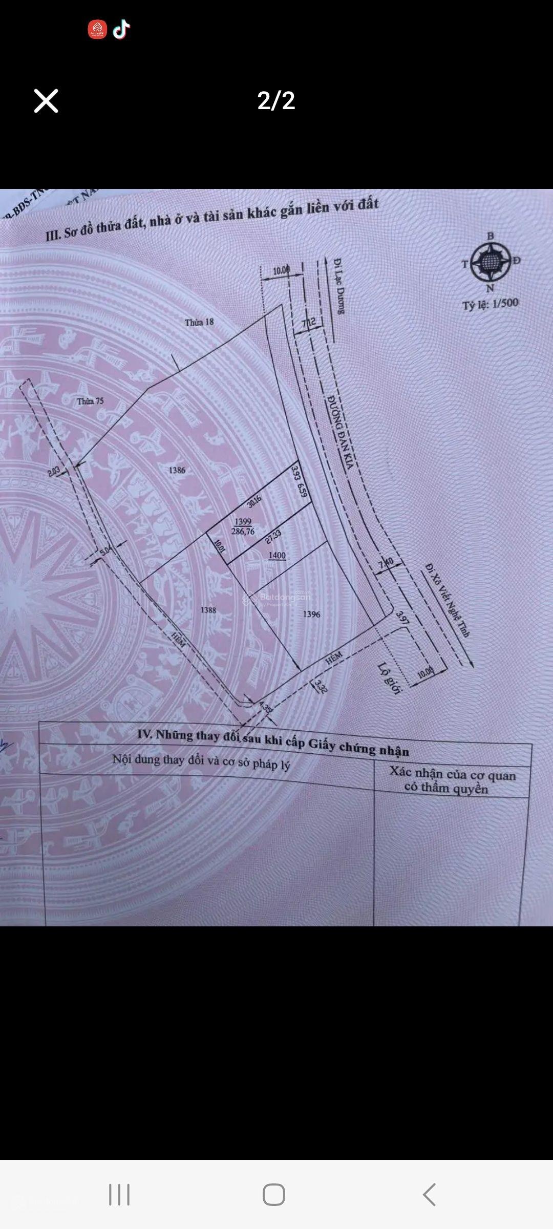 Lô đất biệt thự mặt tiền Đan Kia-P7- Đà Lạt- 286m- SRXD- Gần cổng chào Lạc Dương có view thoáng