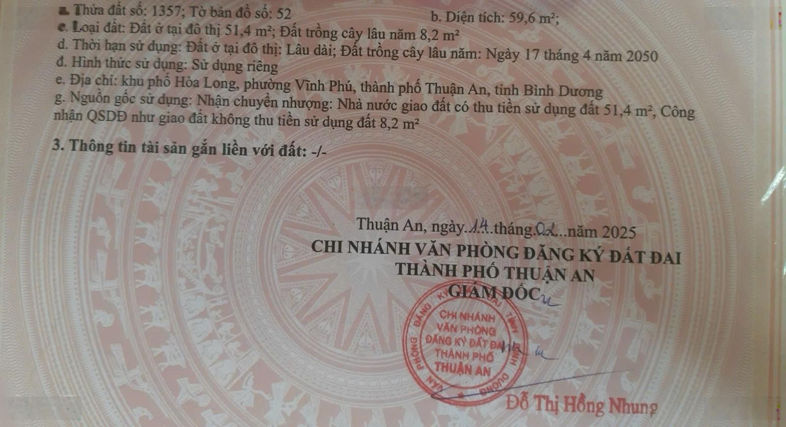 Chính chủ gửi bán đất Vĩnh Phú 38A DT 60m2 ngang 8m hẻm xe hơi