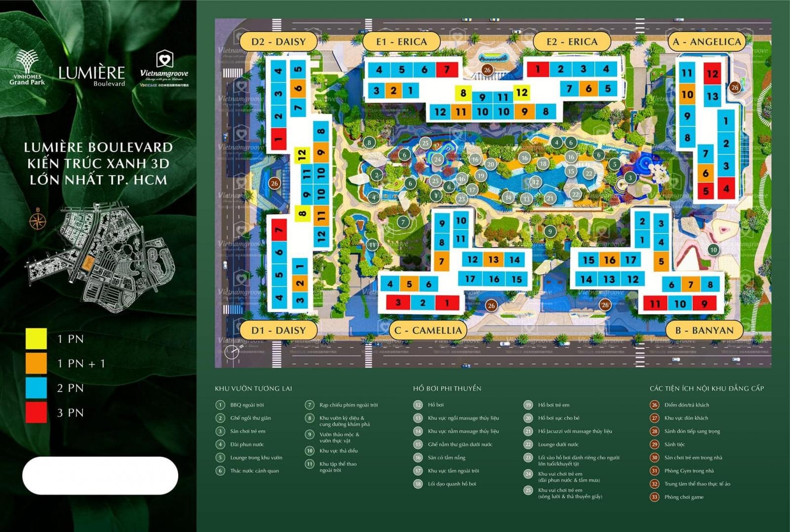 Bán gấp CC 2PN 2WC tại Lumiere Boulevard, Long Bình, Q9 giá bán từ 5.532 tỷ VND, 73m2