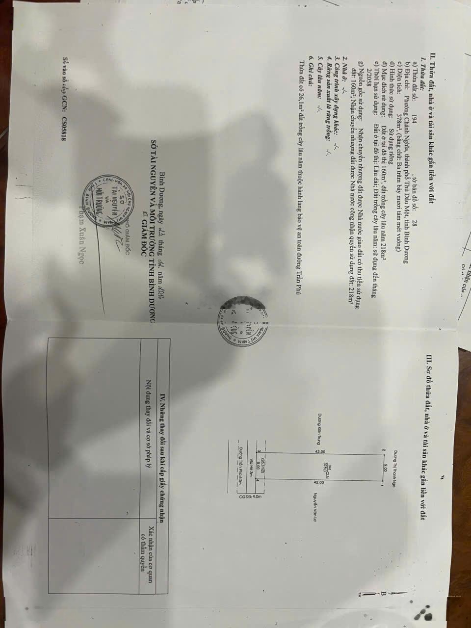 Bán đất Chánh Nghĩa Thủ Dầu Một gần Becamex, Bến xe Bình Dương ngang 18m, 320m² thổ cư