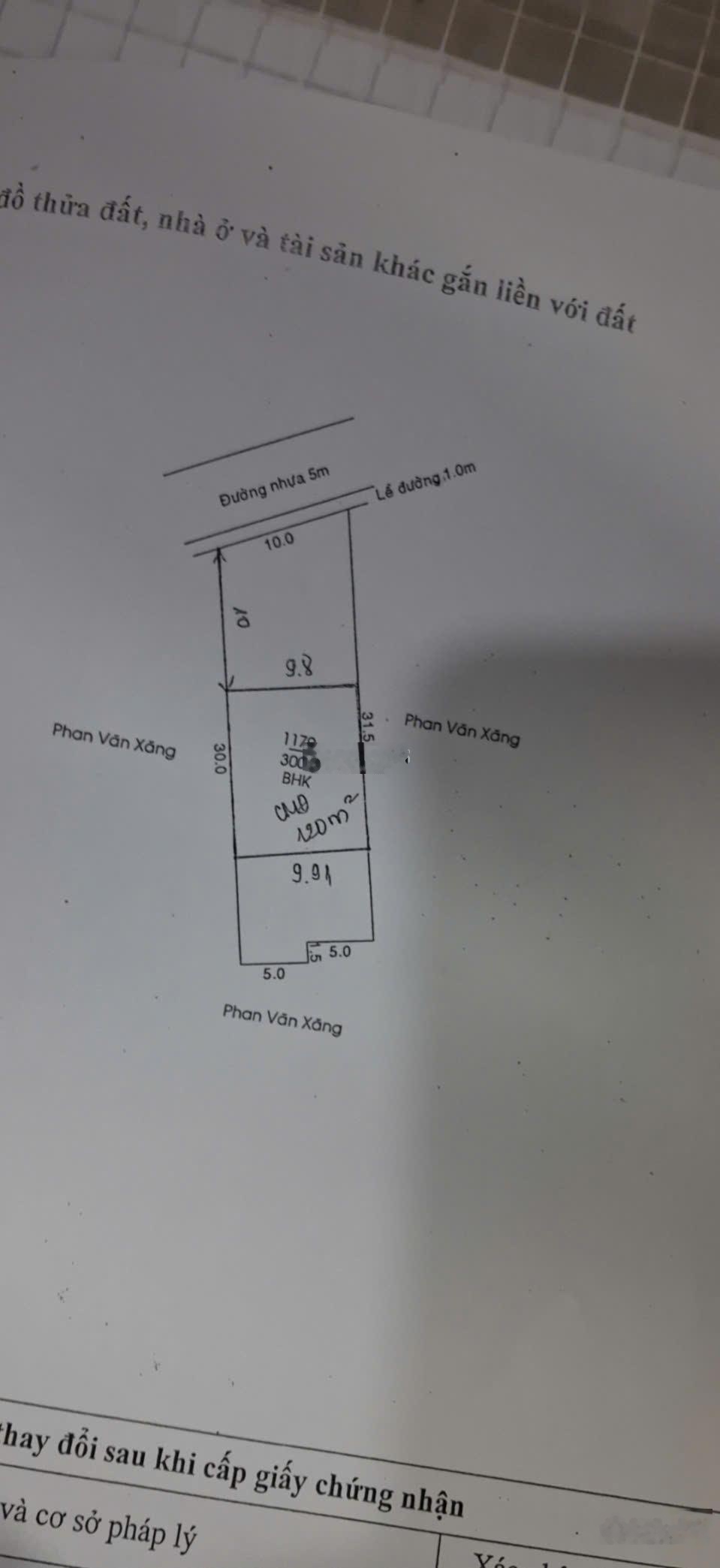 Bán đất Phú Lợi Thủ Dầu Một mặt tiền đường nhựa 6m 10x30m, 120m² thổ cư