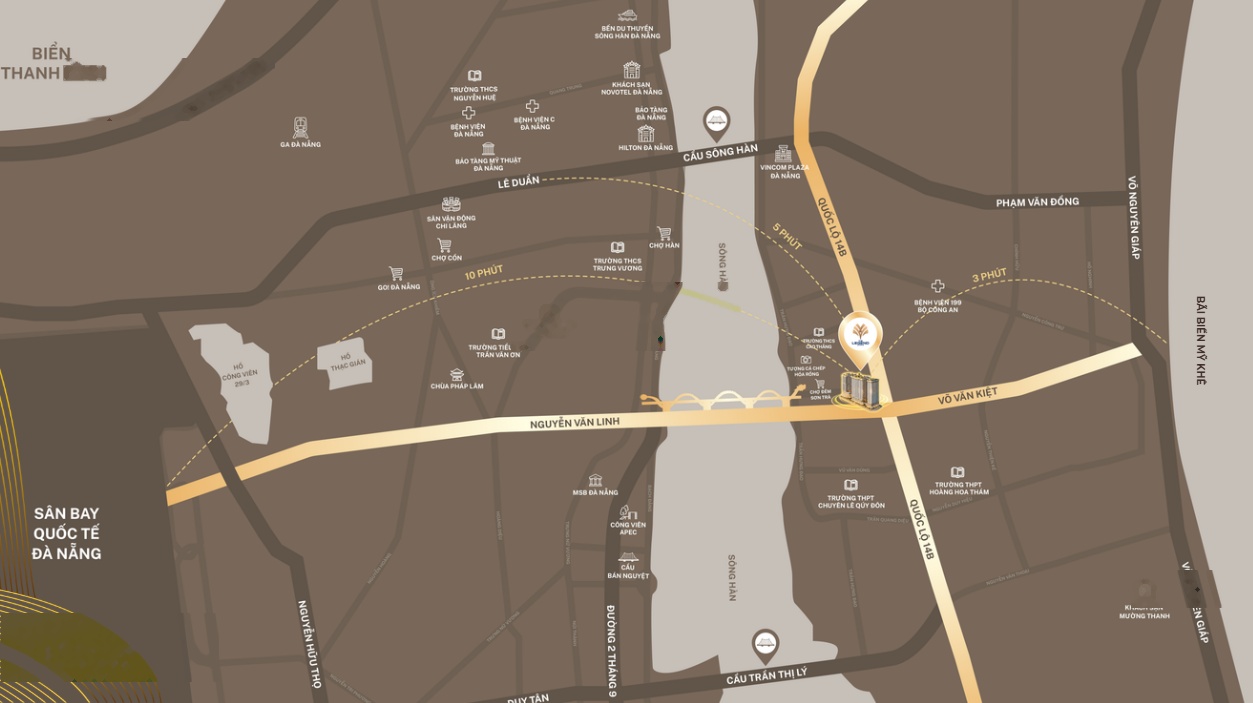 Dự án The Legend ngay đầu cầu Rồng, chợ đêm Sơn Trà, kề sông Hàn - Tháp tài chính Quốc Tế Đà Nẵng