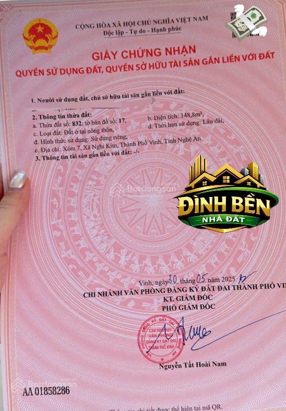 Bán Đất mặt đường Xuân Lộc, Nghi Kim, Vinh, Nghệ An