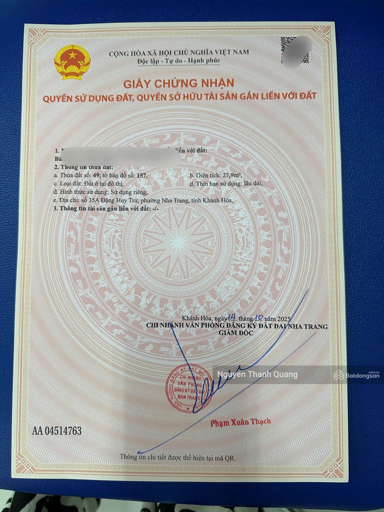 Nhà 3,850 tỷ, mặt đường 16m, cách bãi tắm 900m, kinh doanh buôn bán, 2PN2WC 27,9m2