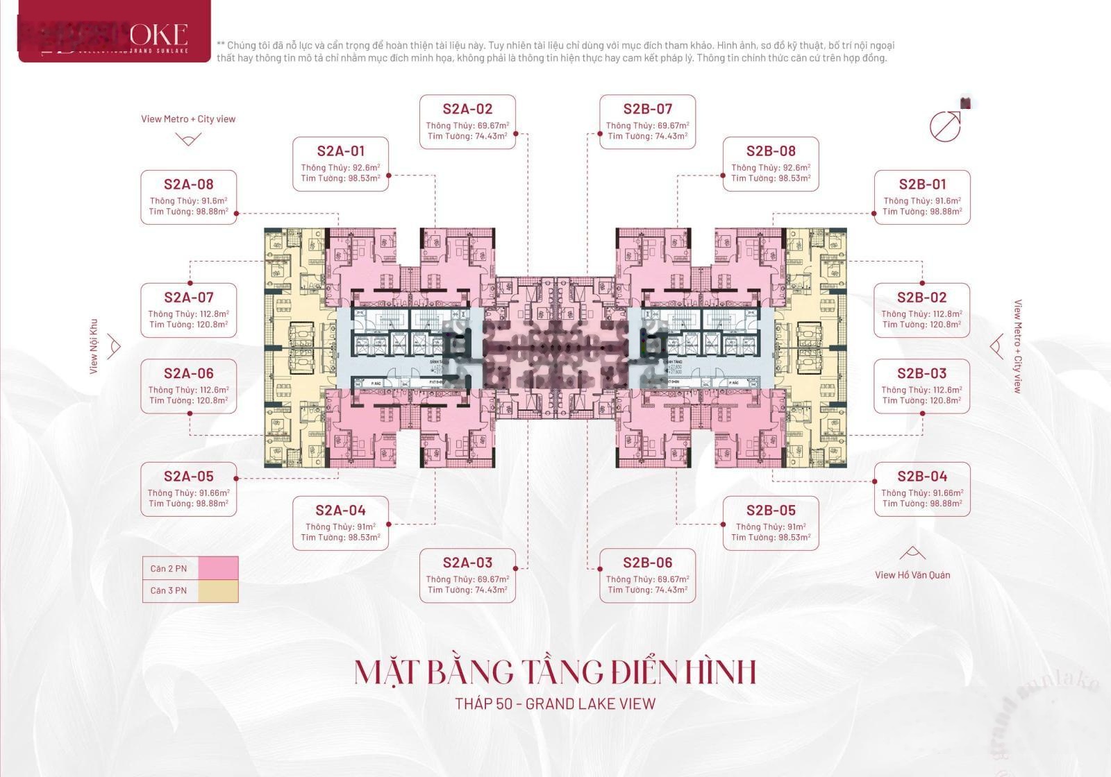 Bán chung cư Grand Sunlake Văn Quán - 70m2, 2PN - View Hồ Văn Quán. Sổ lâu dài