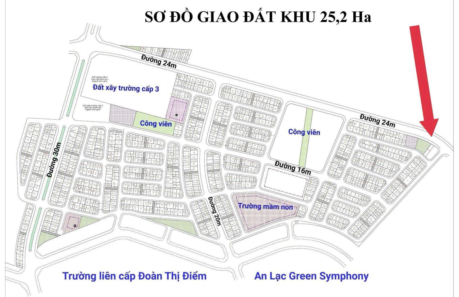 Bán nốt nghỉ tết 3 lô 85m2 (góc đường 24m) - 117m2 (mặt vành đai 3.5) - 145m2 nút giao Trịnh Văn Bô