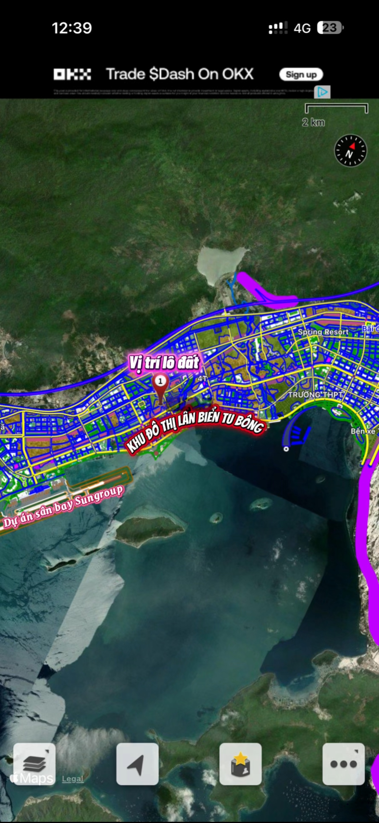 Đất bắc vân phong- phân khu 8- mặt đường nguyễn huệ- vuông vức- gần dự án sân bay và kdt tu bông