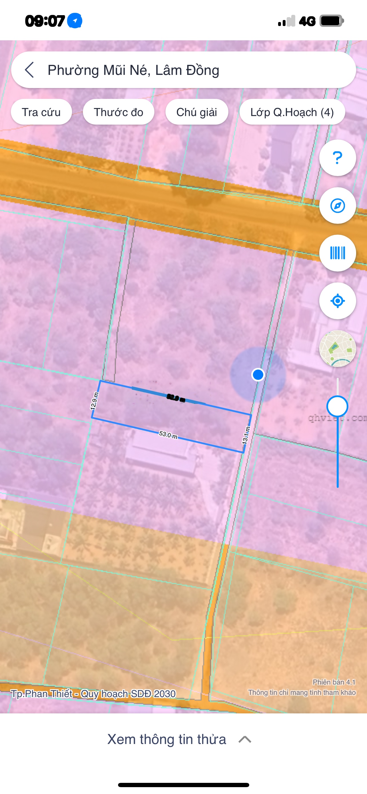 Bán mảnh đất với tổng diện tích 613mv mặt tiền đường betong 5,5m lô 2 đường trần bình trọng