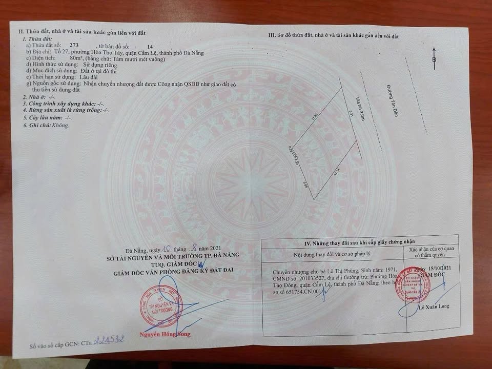 Bán đất quận Cẩm Lệ, thành phố Đà Nẵng giá 3 tỷ