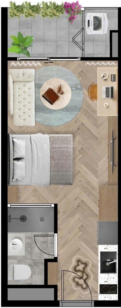 Căn studio, giá chỉ 1 tỷ 7 khi thanh toán nhanh